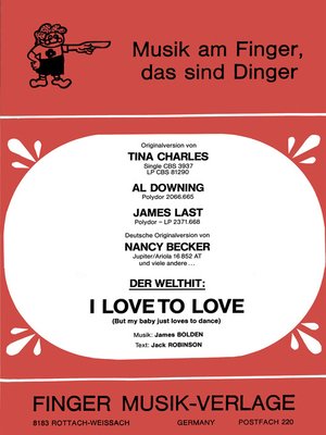 cover image of I love to love